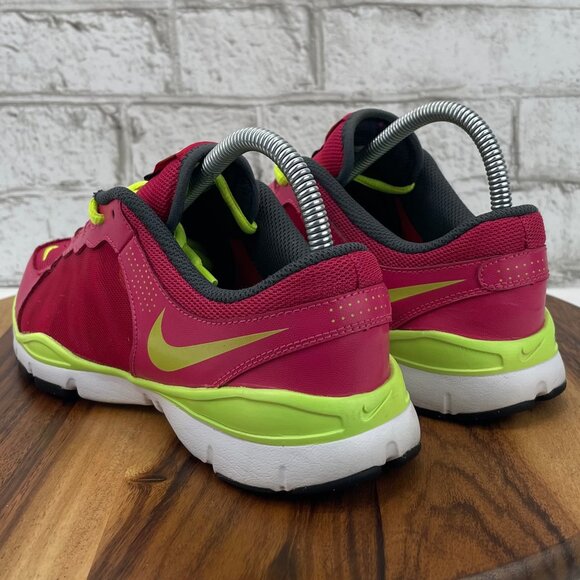 Nike Training Flex TR2 Womens 8 Pink Green Running Sneakers 511332-632 - Picture 3 of 14